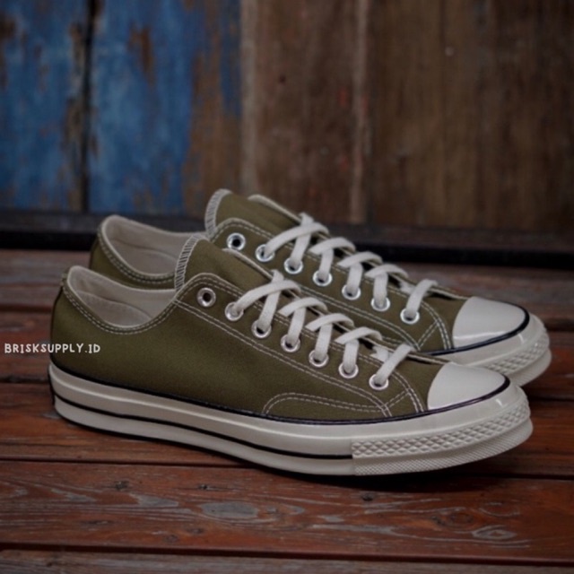 CONVERSE CT 70s OX BLACK // DARK MOSS // GREY [ RESMI PT MAP ]