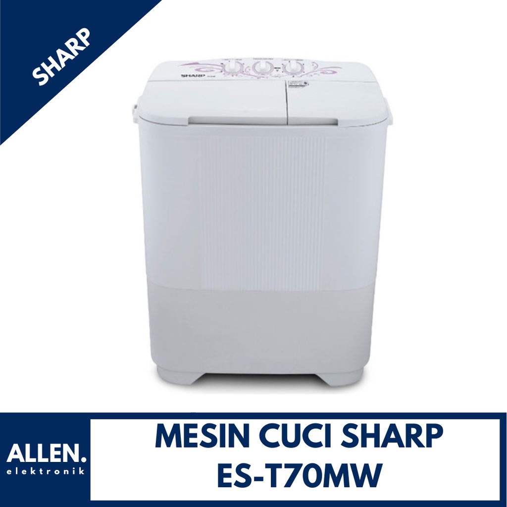 Jual Mesin Cuci Sharp 6,5kg ES-T70MW | Shopee Indonesia