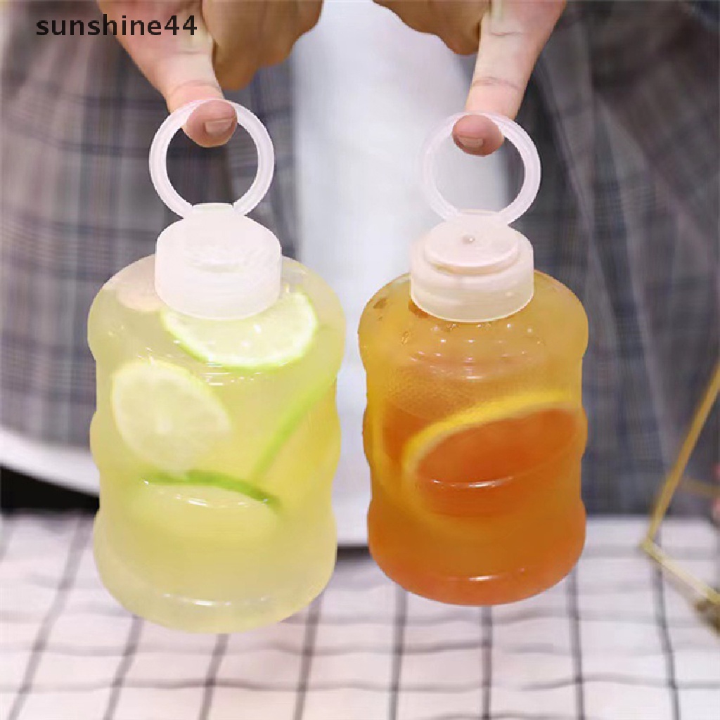 Sunshine 1Pc Botol Minum Plastik Portable 500 / 650ml Untuk Jus / Susu / Teh