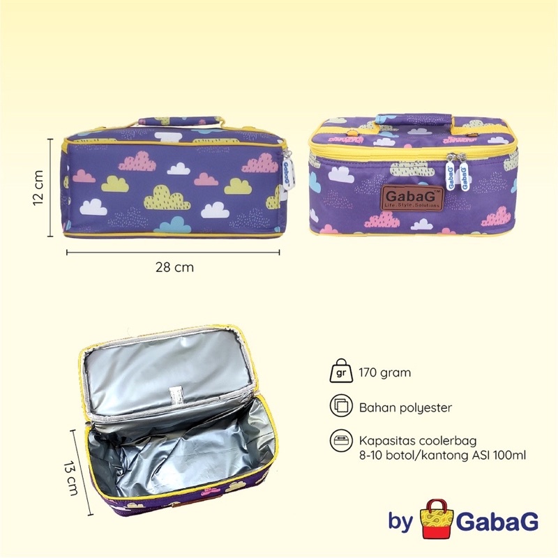 Gabag cooler bag single infinite series - tas penyimpan asi