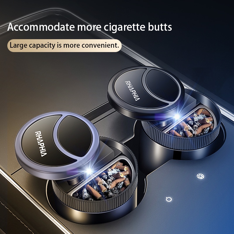 Asbak Otomatis Untuk Kendaraan &amp;amp; Asbak Rokok Universal Multifungsi Dengan Tutup Untuk Mobil