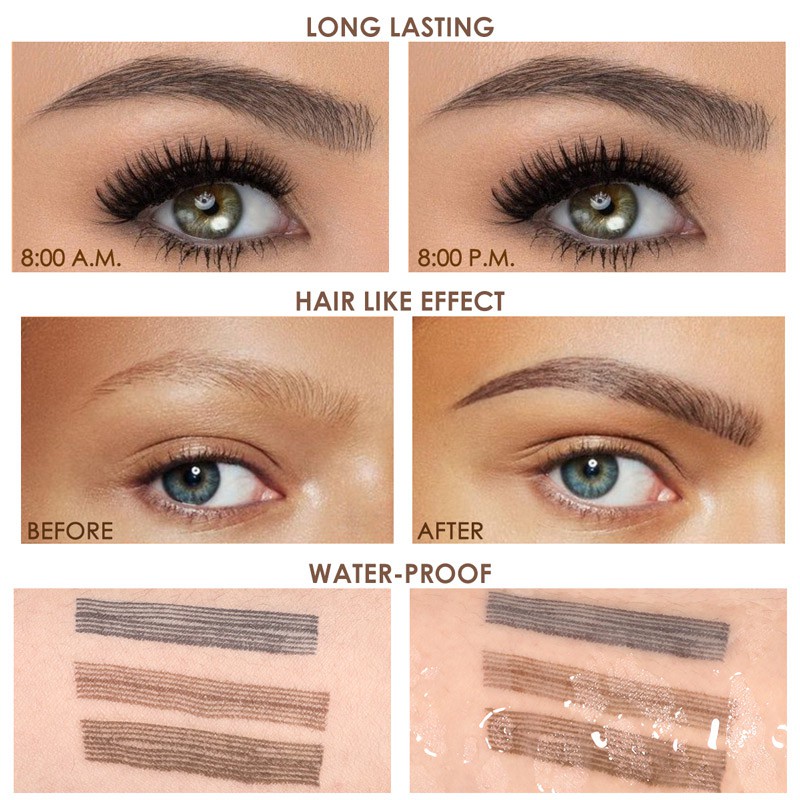 FOCALLURE Pensil Alis Waterproof Long Lasting Anti Luntur - Feali Tint My 4 Tip Eyebrow Contouring FA161