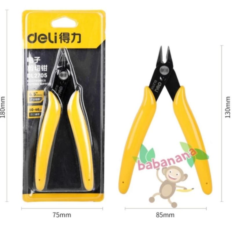 Deli DL2705 tang potong mini gundam tamiya kabel cutting pliers hobi