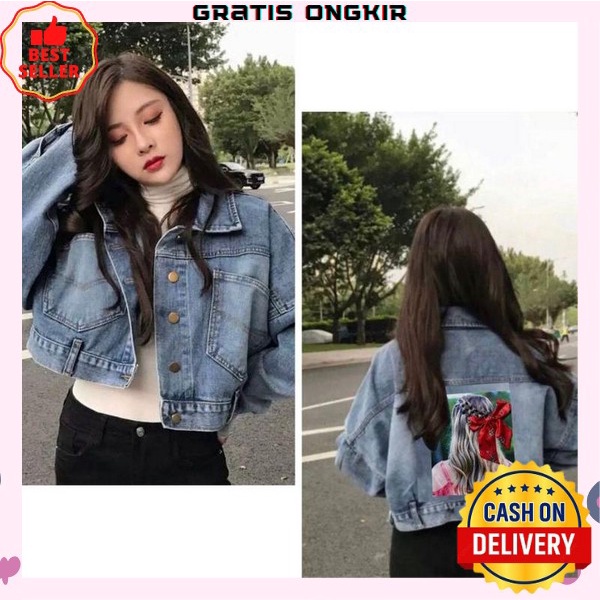 Jaket Jeans Jins Wanita Levis Kekinian Cewek Terbaru 2023 Import Nh798 [Ashanty Snow Ro]Jaket Wanit 