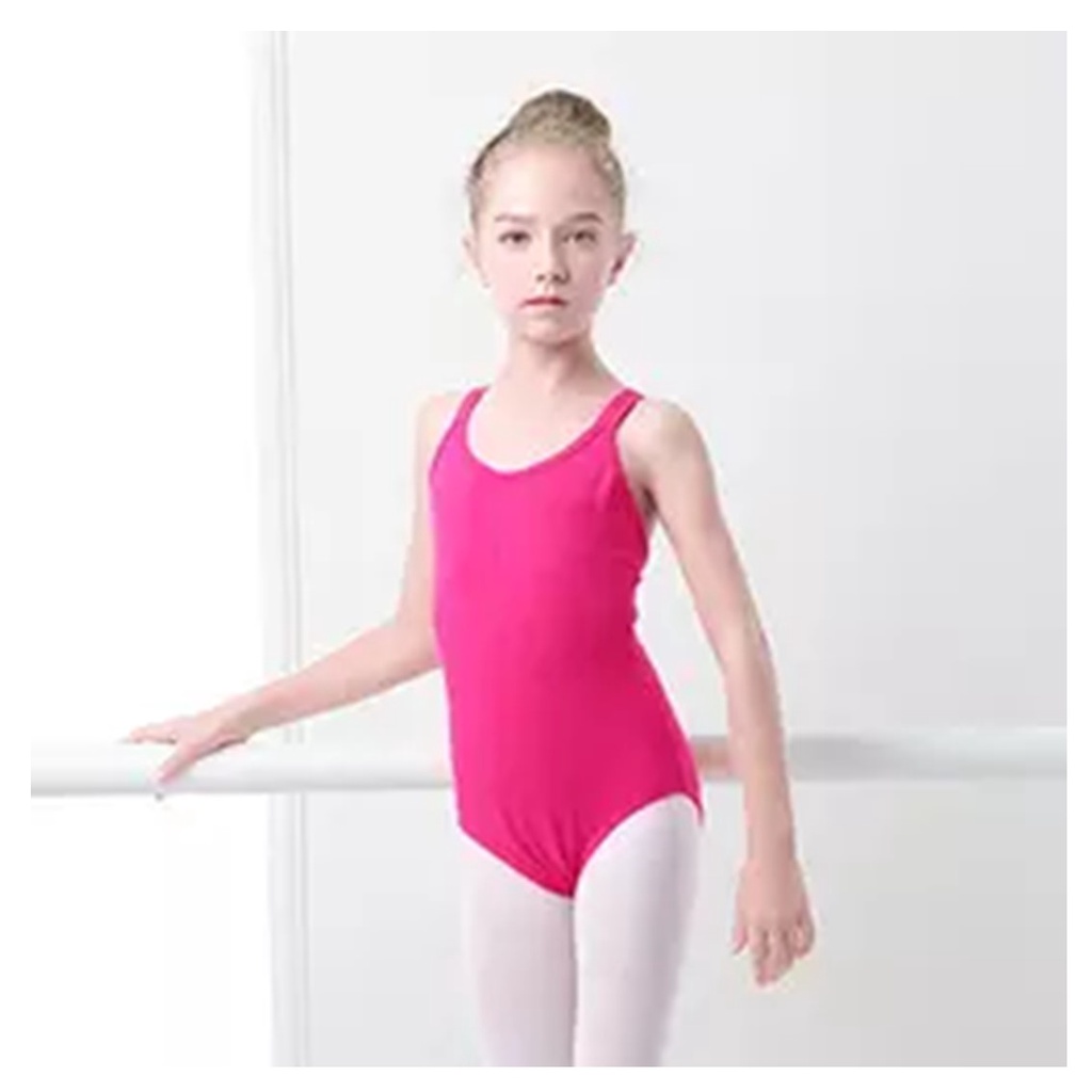 LEOTARD TANK TOP MULTISTRAPS ANAK BAJU BALLET SENAM GYM CROSS BACK COTTON SPANDEX KATUN