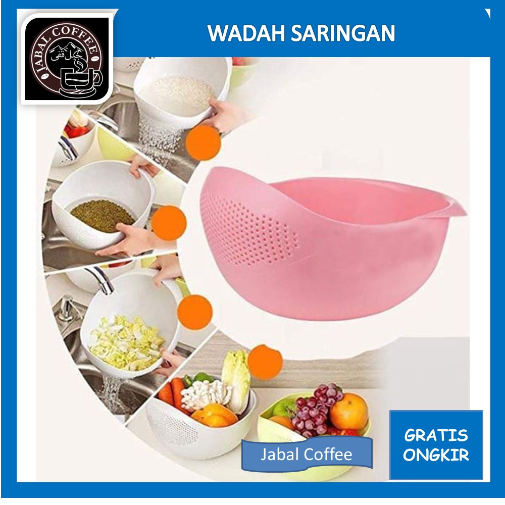 Gantungan Hook Putar / Wadah Saringan Cuci Beras / Alat Cuci Sayuran Buah Serbaguna