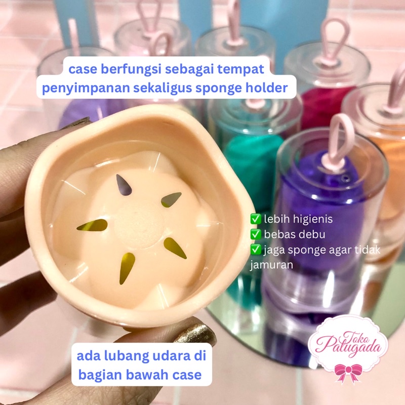 [BISA COD] Rainbow Blender Sponge + Case - Sponge Make Up - Make Up Sponge - Sponge Foundation - Spons