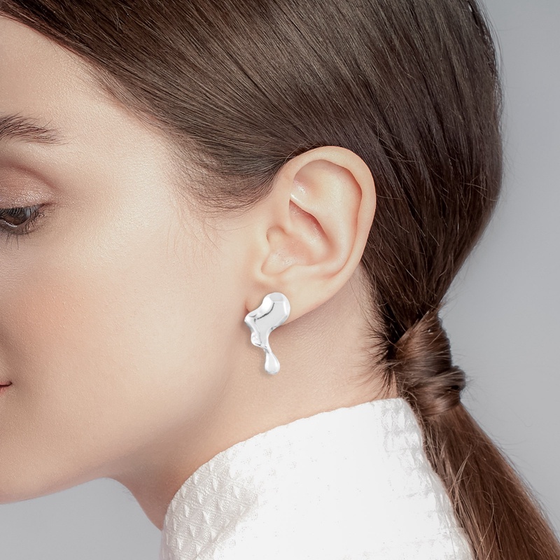 Anting Bentuk Water Drop Bahan Alloy Untuk Wanita
