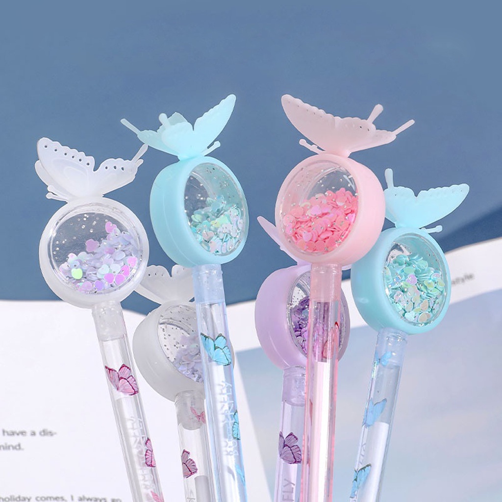 ❤GTB❤ Pretty Pena Karakter Payet Gliter Bunny Lucu Black Ink Gel Pulpen Murah Gel Bolpen Gel Pastel Alat Tulis Sekolah Kantor Murah Import S045