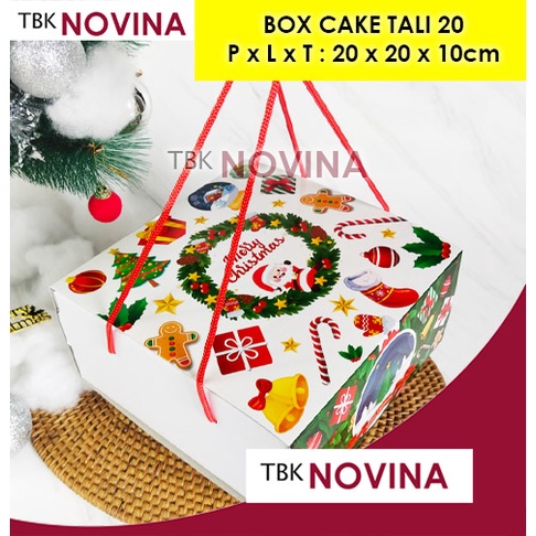 KOTAK KUE NATAL / BOX CAKE NATAL / BOX MERRY CHRISTMAS / KOTAK KUE TART CAKE