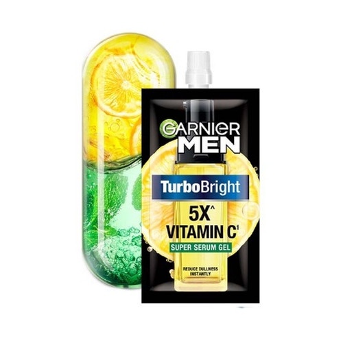 Garnier Men TurboBright Brightening Vitamin C Super Serum Gel Sachet 7ml