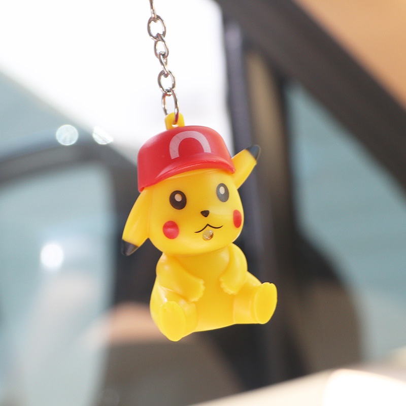 Takara TOMY Gantungan Kunci Boneka Pikachu Dengan Lampu LED + Suara