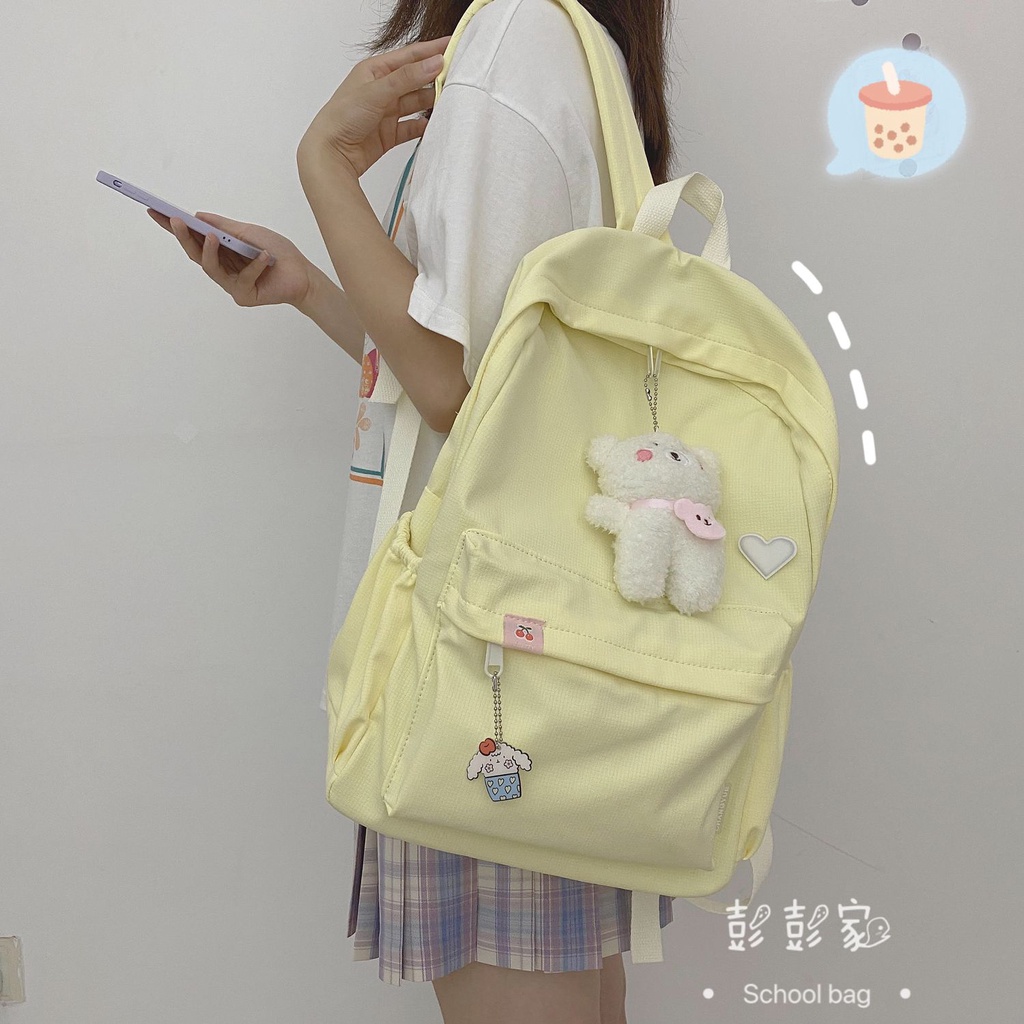 2023korean ransel tas ransel motif tas bunga bunga tas ransel tahan air wanita Sera Tas Sekolah Siswa Wanita Versi Korea SMP Kecil Segar Kapasitas Besar Mori Tas Bahu Wanita 2021 Baru Gadis Jantung Ransel