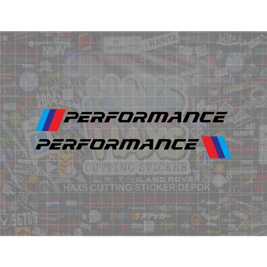 Cutting Sticker Performance Ukuran 18x2 Cm Untuk Motor Mobil