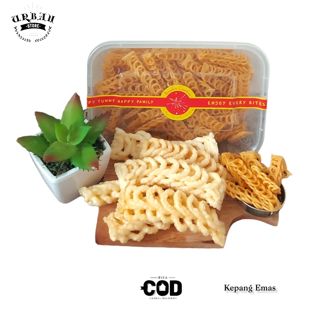 

Kemasan Souvenir - Kerupuk Mentah Krupuk Kepang Emas Seblak / Premium