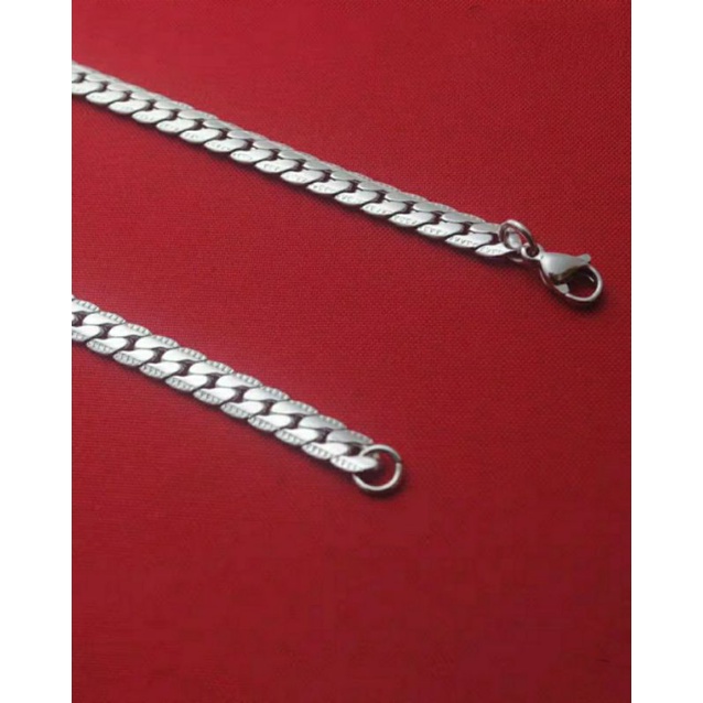 KALUNG TITANIUM  RANTAI PRIA  MODEL SISIK ULAR ANTI KARAT ANTI LUNTUR TERBARU