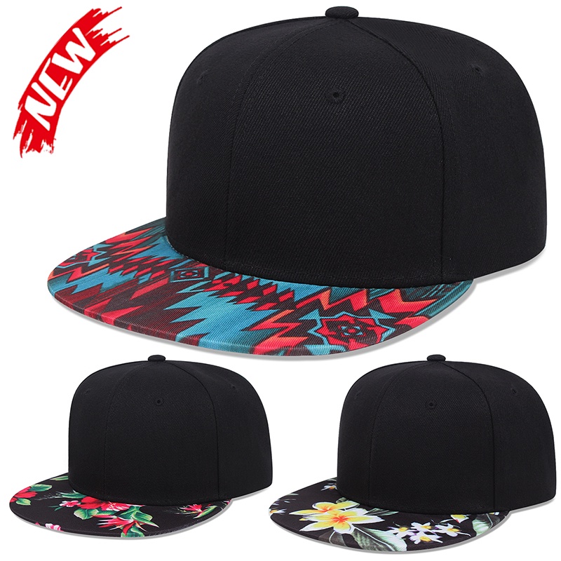 Topi Snapback Motif Print Tulang Bahan Katun Gaya Korea Untuk Pria Dan Wanita