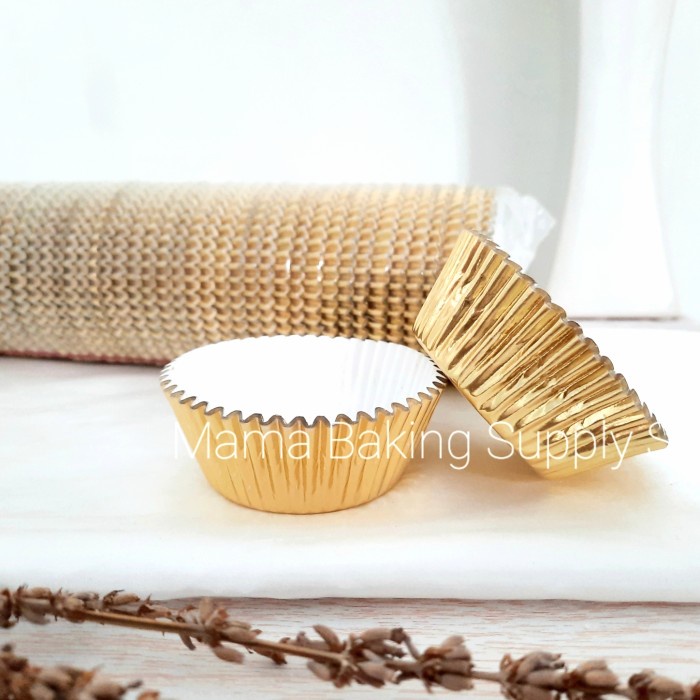 

Kertas Cupcake Muffin Cup Cake Alumunium Warna EMAS GOLD isi 1000 pcs
