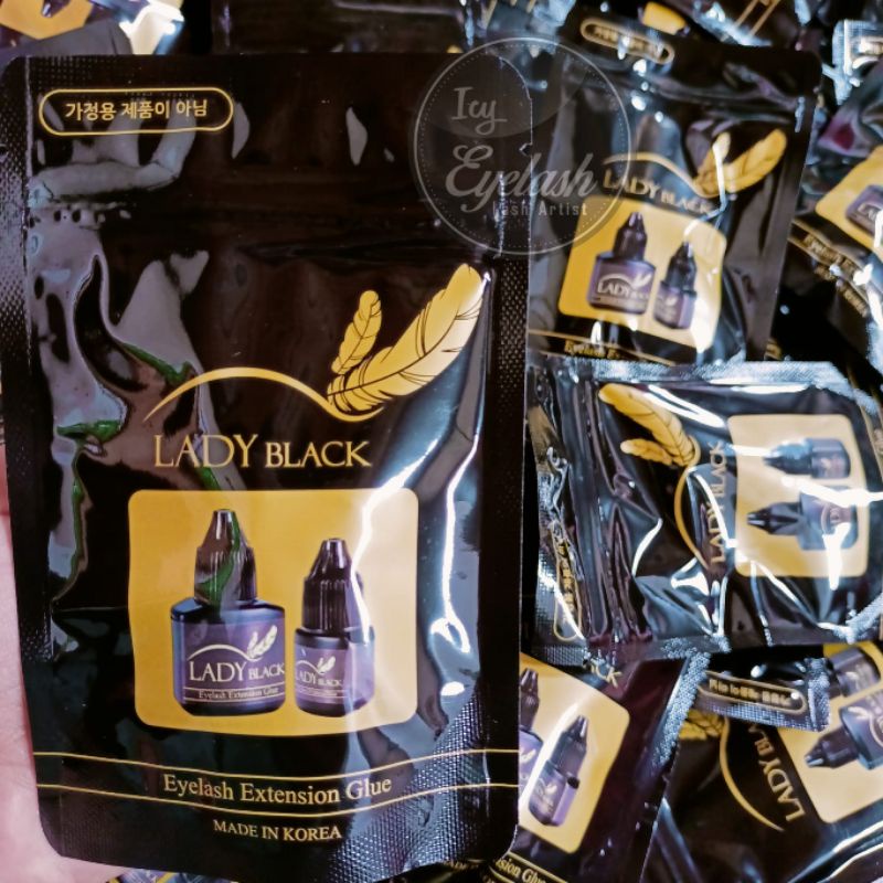 lady black glue termurah ORIGINAL seal  eyelash extensions tanam bulu mata lem