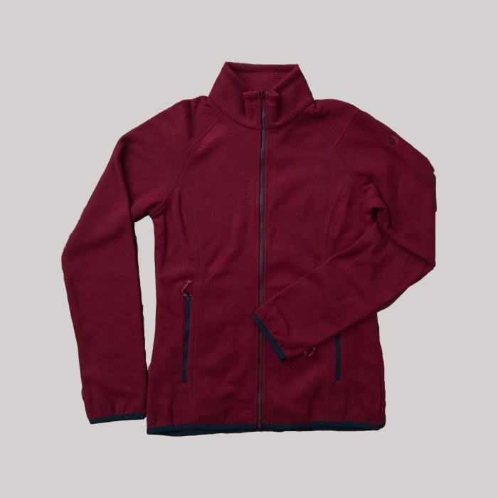 jaket wanita  JAKET GUNUNG WANITA FLEECE FULL ZIP LAFUMA HIKING ALL SIZE - Merah, S terlaris termura