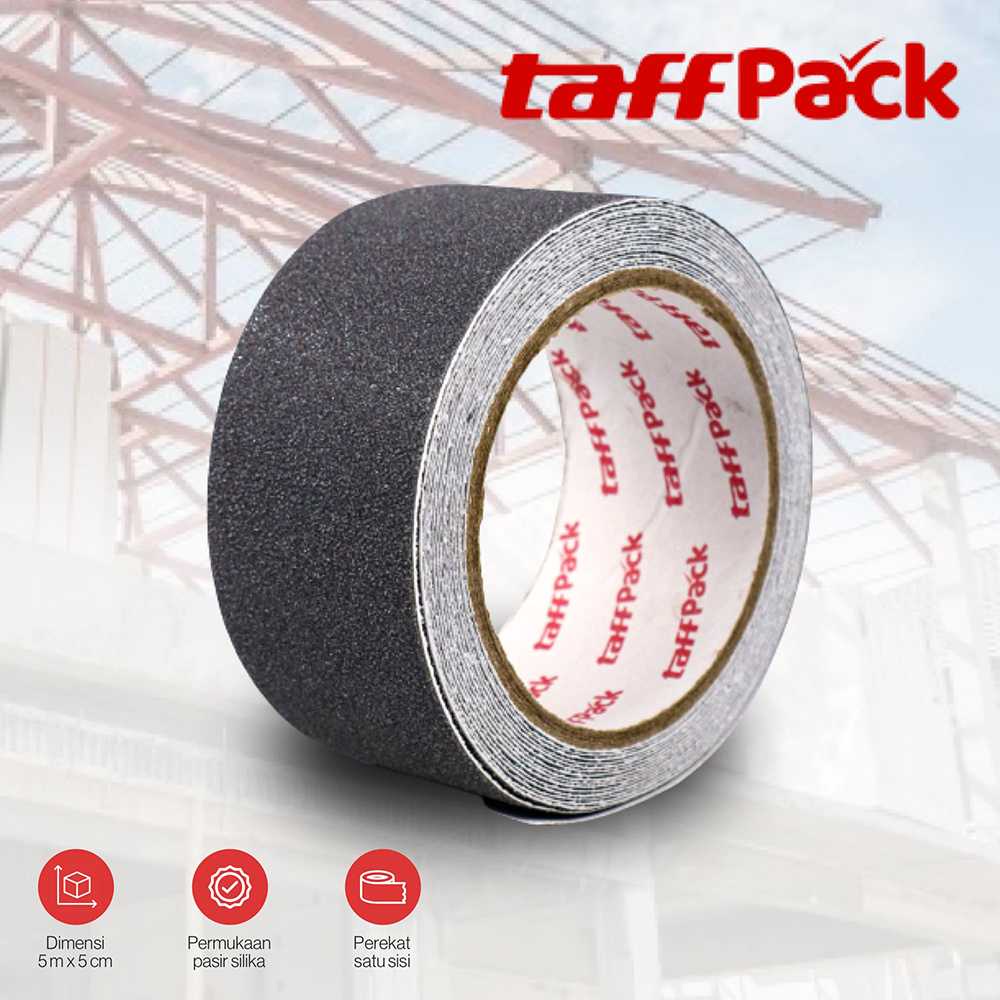 Lakban Tape Safety Grip Anti Slip Strong Traction Pasir Silika Ukuran 5cm x 5meter