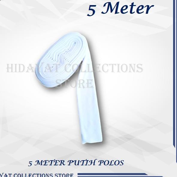 Sorban Imamah 3 Meter Sorban Imamah 5 Meter Polos - Putih, 3 METER