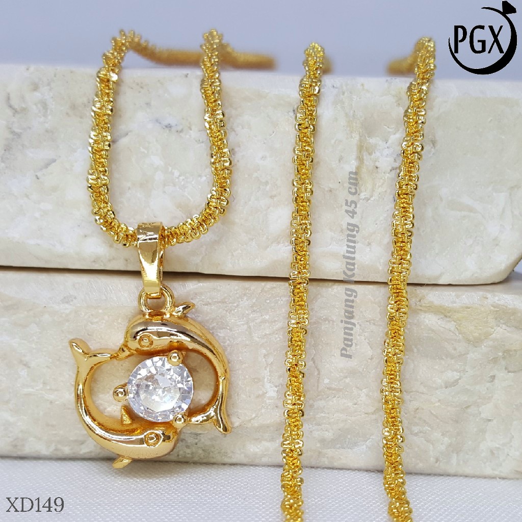 PGX Kalung Wanita Xuping Aksesoris Fashion Perhiasan Lapis Emas XD149