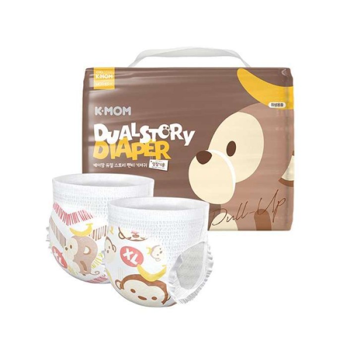 K-MOM Dual Story Diaper Popok Sekali Pakai Size XLarge XL Isi 32pcs