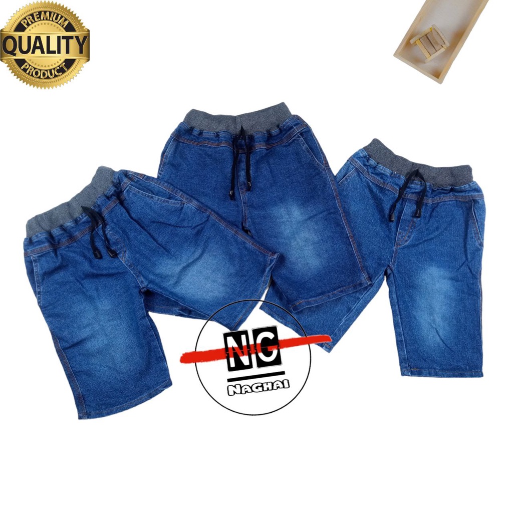 NAGHAI-Celana Jeans Pendek Anak Celana Pendek Jeans Anak Laki-Laki Premium