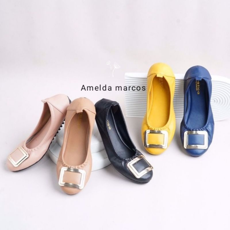 Gratica Sepatu Balet Wanita Flat Shoes Bahan Import Variasi Besi