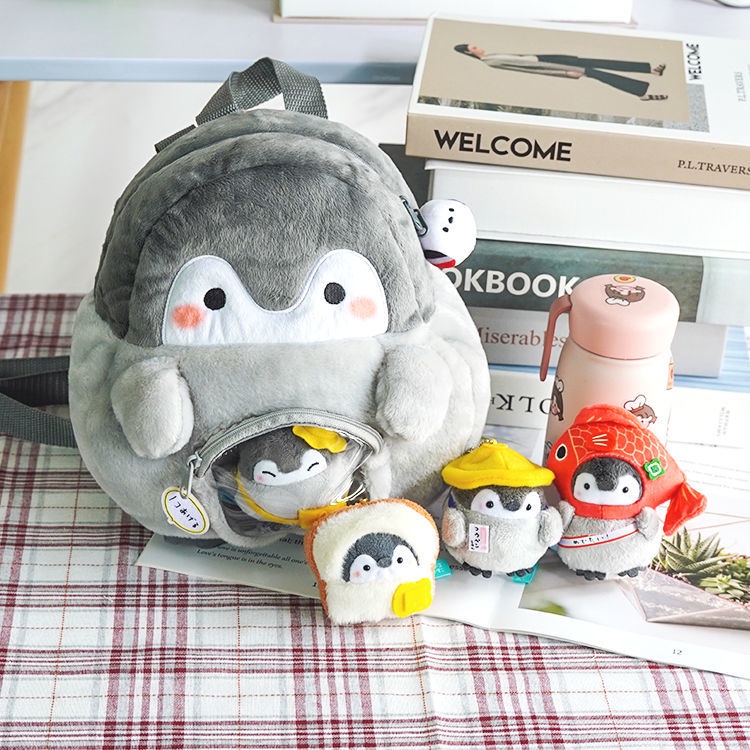 ▽Sera impor energi Jepang penguin boneka mewah ransel gadis mahasiswa kartun kasual tas kecil lucu tas sekolah