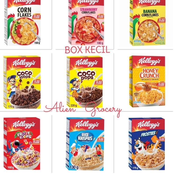 

Laris Lagi--Kellog Kellogg Kellogs Kelloggs Corn Flakes Froot Loops Frosties Coco Loops Pops Strawberry Banana Honey Rice Krispies BOX KECIL