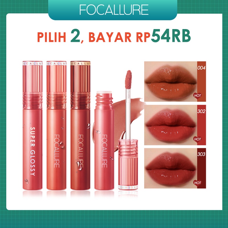 [BPOM]Focallure Jelly-Clear Dewy Lip Tint--Lip Gloss Lipstick Fa208