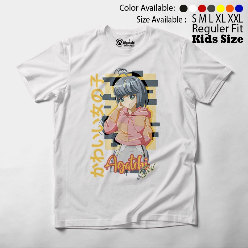 Kaos Atasan Anak Perempuan Motif Anime Pink Jacket Gril