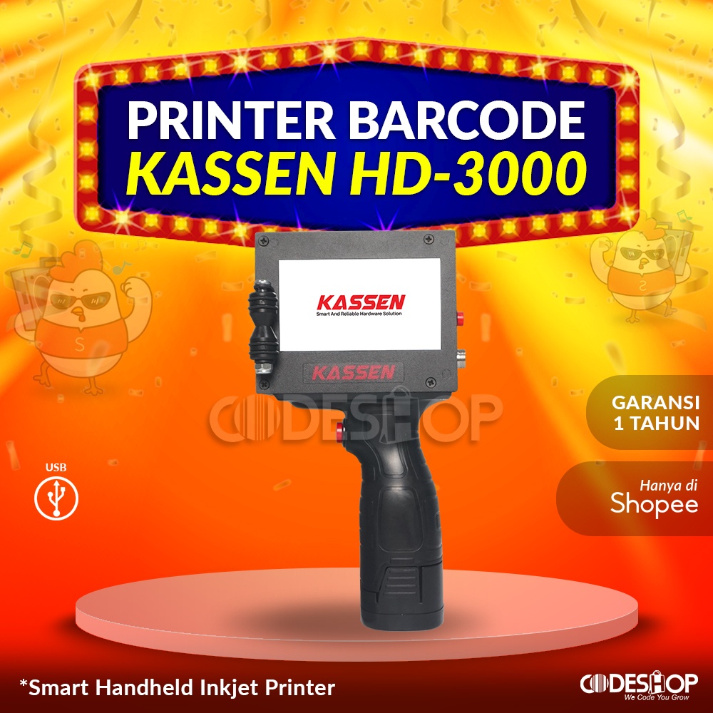 Printer Handheld Kassen HD3000 Printer Label Portable Smart Inkjet