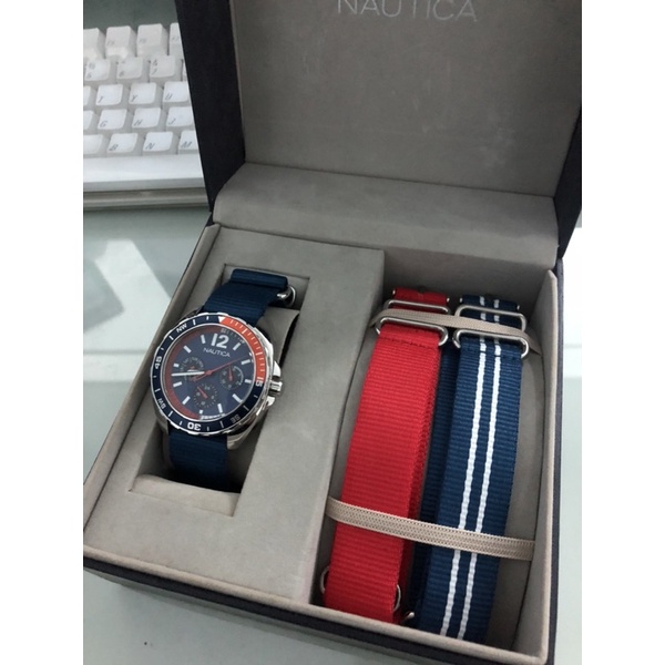 Preloved Nautica Watch Set Jam Tangan Mulus Banget Unisex Pria Wanita