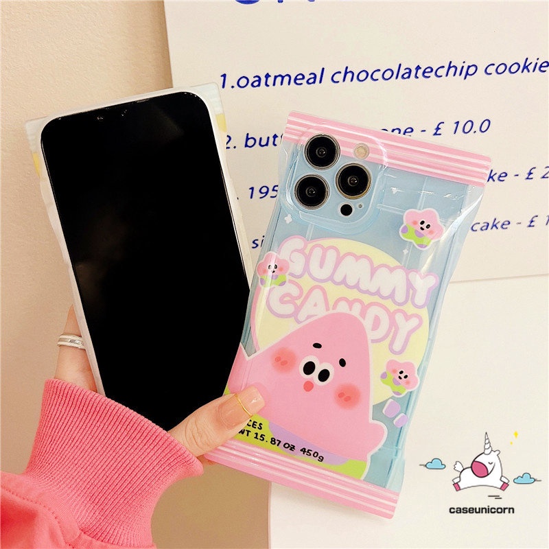 Soft Case Desain Kartun SpongeBob Patrick Star Untuk iPhone 11 12 13 14 Pro Max XR 7plus 8 7 6 6s 14 Plus X Xs Max SE 2020