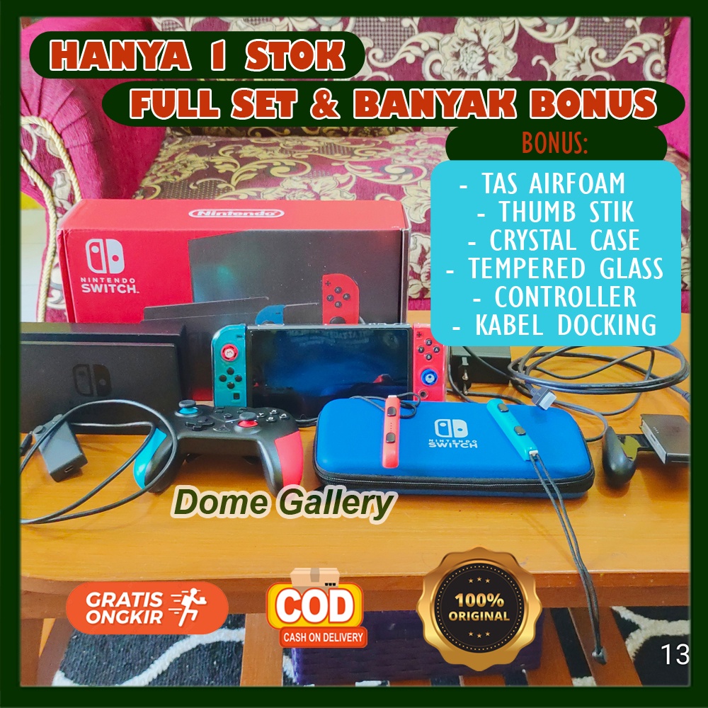 Jual Nintendo Switch V2 Mariko CFW 128Gb Original Neon FULL GAME Bekas ...