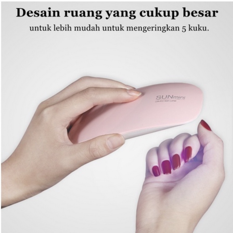 SUN Mini UV LED Nail Lamp Pengering Cat Kuku Kutek Mini KU041