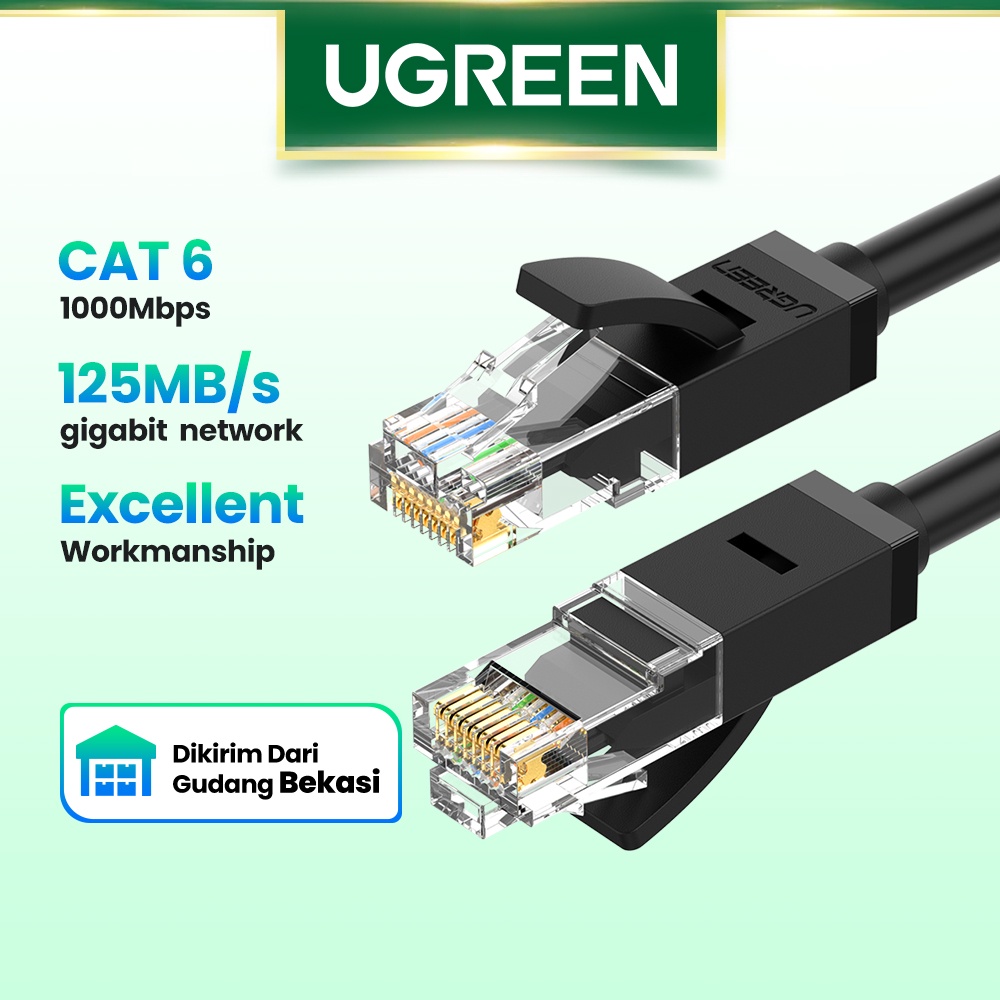 【Stok Produk di Indonesia】Ugreen Kabel Lan Ethernet Cat6 Gigabit Rj45 Kecepatan Tinggi