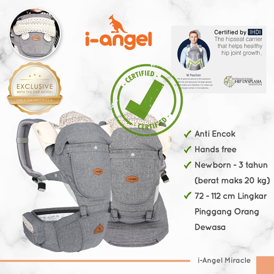 i-Angel Miracle Hipseat - iAngel Gendongan Bayi