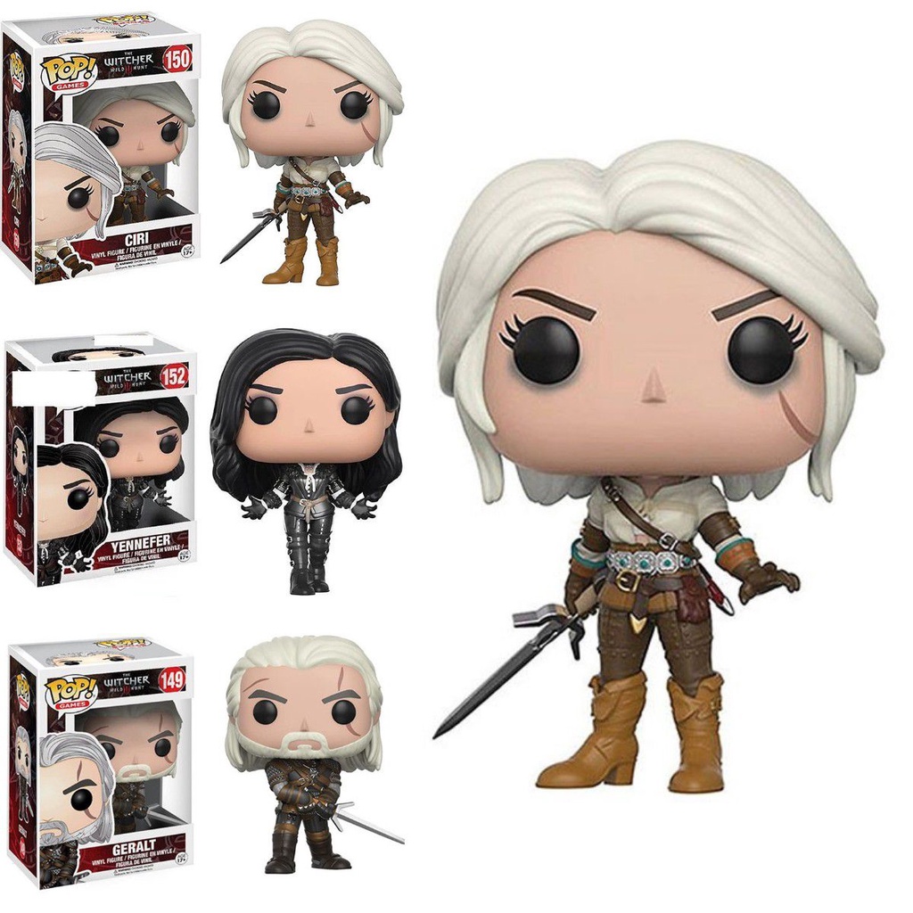 Witcher The3 Wild Hunt Funko Pop Ciri Geralt Yennefer Boneka Figure Mini Mainan Anak