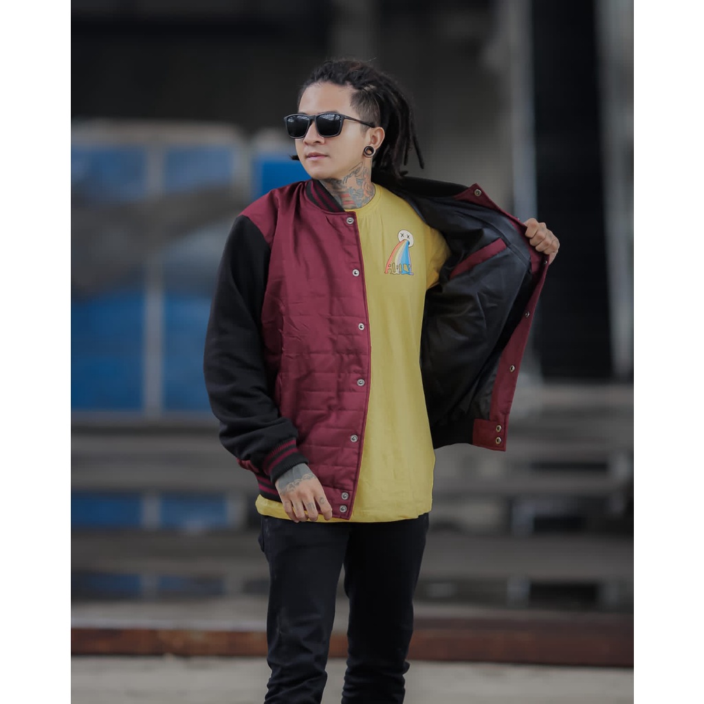 Dhozen Jaket Puffer Varsity Baseball A329