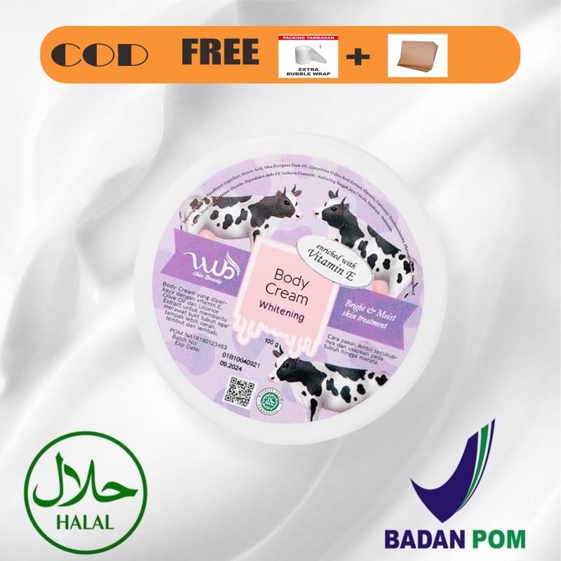WUB body cream NEW with VIT E 100gr ORIGINAL / bleaching badan / body bleaching / body bleaching whi