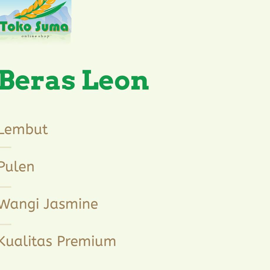 

Kekinian Leon Beras Thai Jasmine 5KG ✓