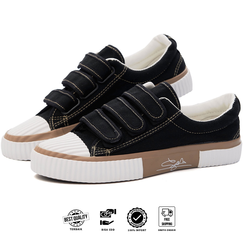 Dokter Sepatu Import - Sepatu Heajin Strap Sneakers Canvas Wanita Import Premium  618 - Free Kotak Sepatu !!! Sale!!!