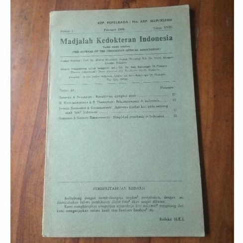MADJALAH KEDOKTERAN INDONESIA TAHUN 1968