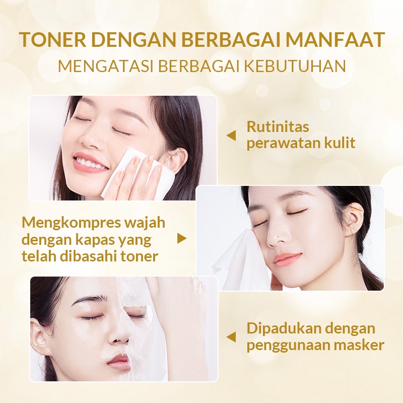 BUHOTEI BIOAQUA 24K Gold Toner 100ml Hydrating Oil Control BPOM dan HALAL