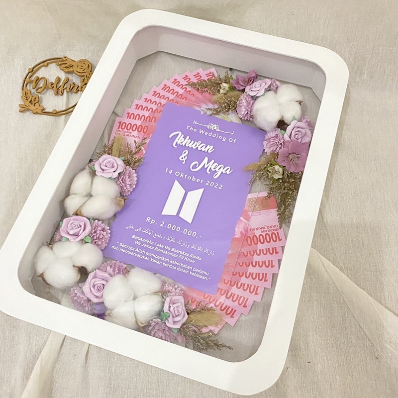 Frame Mahar askara frame akrilik transparan/mahar akrilik/mahar nikah murah