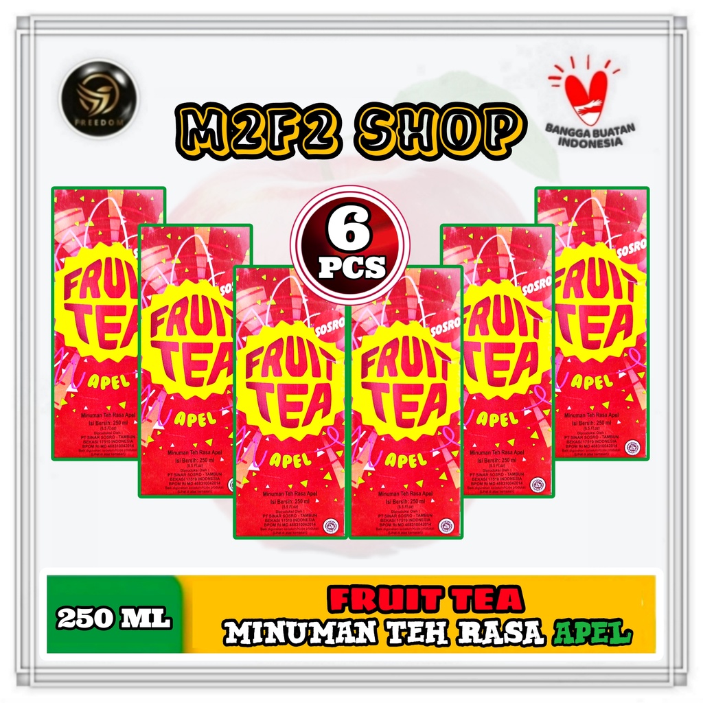 

Fruit Tea Teh Rasa Apel Kotak - 250 ml (Kemasan 6 Pcs)